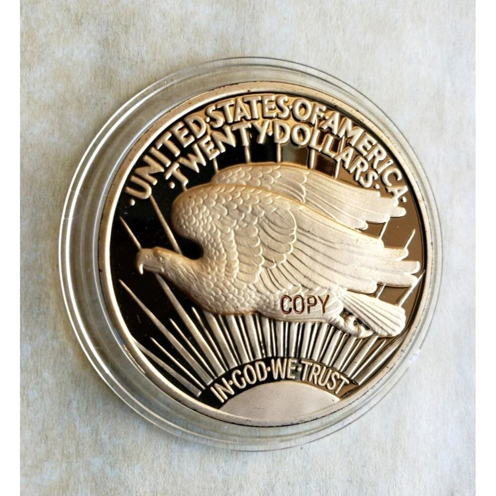 1933 DOUBLE EAGLE PROOF GOLD Clad Bronze 1oz Medal National Collectors MINT COA